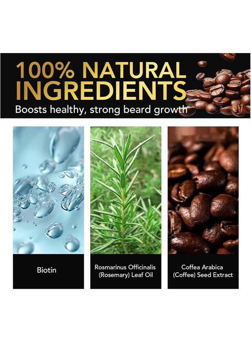 Sefudun Beard Growth Kit - Beard Roller and Beard Growth Serum - Biotin Beard Growth Oil for Promote Hair Regrowth - Beard Serum for Facial Hair Treatment Masculine Thick,2 Fl Oz - Image 3