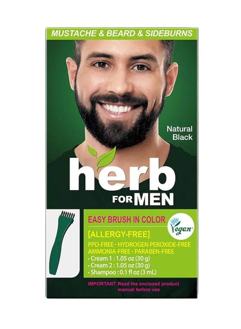 Herb For Men Mustache & Beard Dye Nature Black