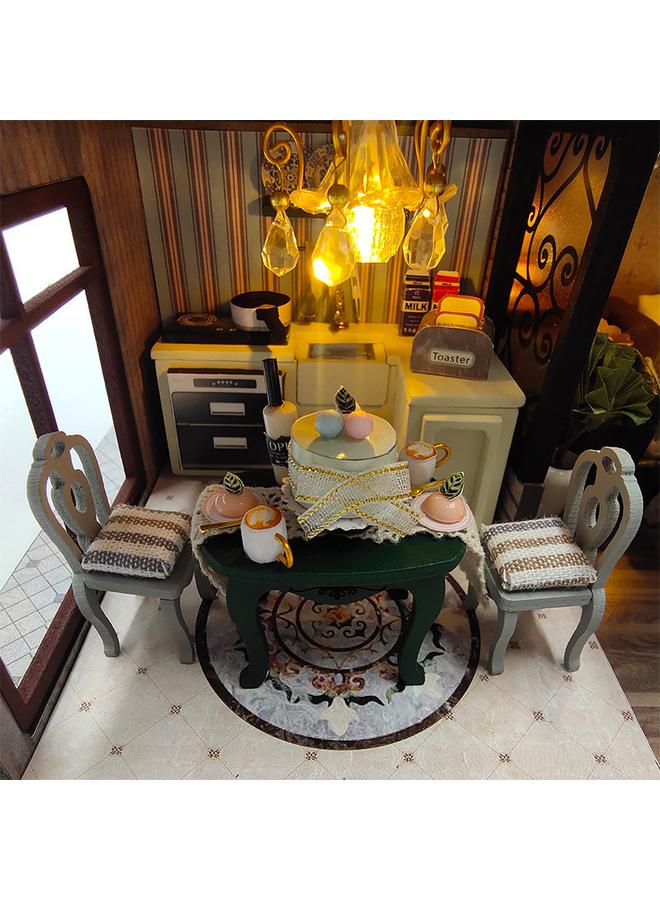 Bluejw M213 Dream Building High Pavilion Diy Hand Assembled Wooden Hut 3d Three-dimensional European Assembled Hut Toy - Image 3