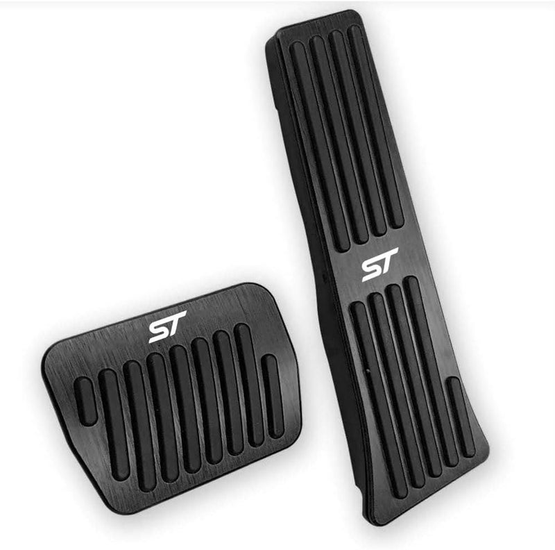 LEXLEY 2PCS Anti-Slip Aluminum Brake Gas Pedal Pads for Ford Explorer 2020-2025 - Black - Image 1