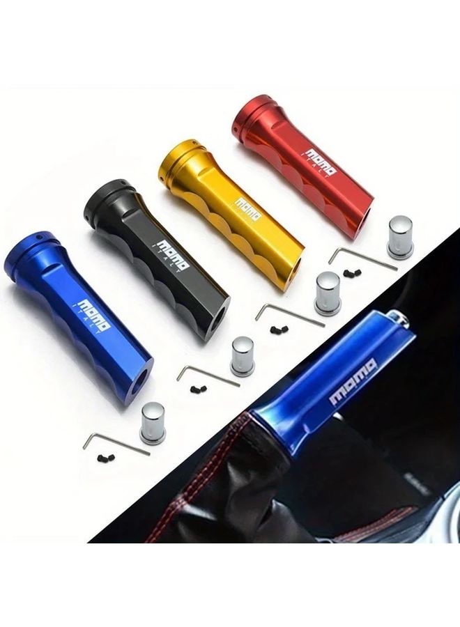 Red Aluminum Anti Slip Handbrake Handle Sleeve Protector Cover Car Accessory - Image 1