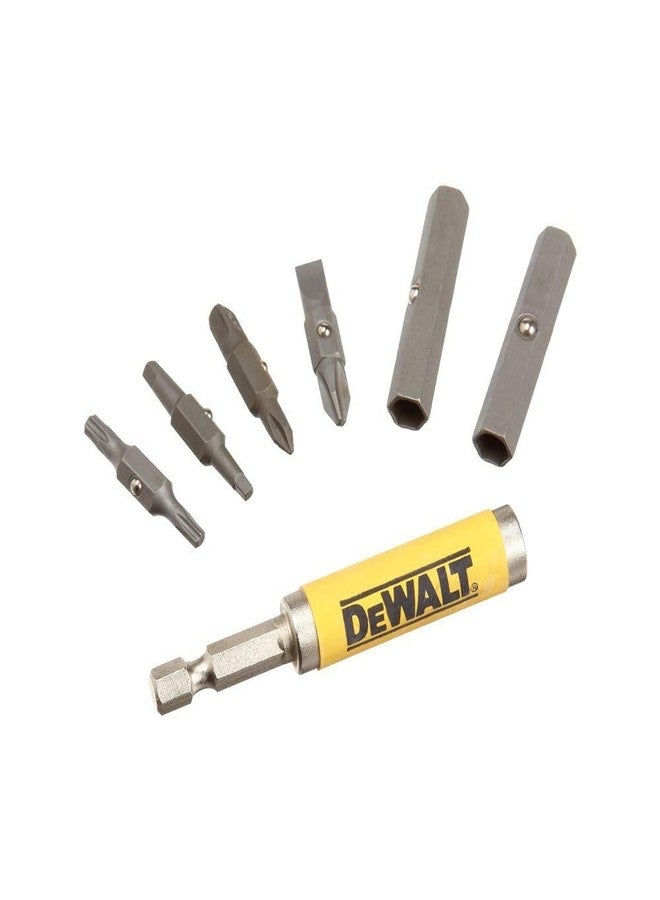 ديوالت مجموعة رؤوس مفكات DEWALT بنظام تشغيل قلاب ومفتاح 6 في 1، 7 قطع (DW2336)، أصفر - Image 4