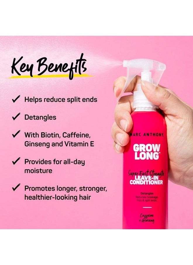 MARC ANTHONY - Leavein Conditioner Spray & Detangler Grow Long Biotin Antifrizz Deep Conditioner For Split Ends & Breakage Vitamin E Caffeine & Ginseng For Curly Dry & Damaged Hair - Image 1