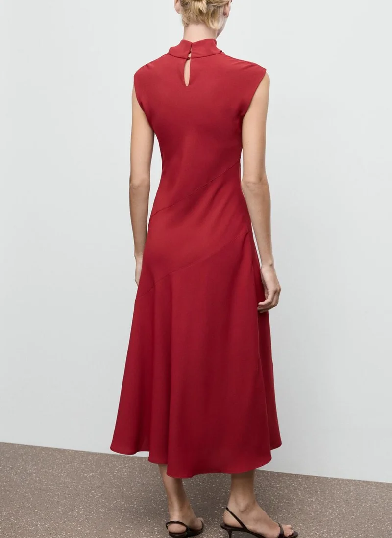 مانجو Sleeveless high-neck dress
