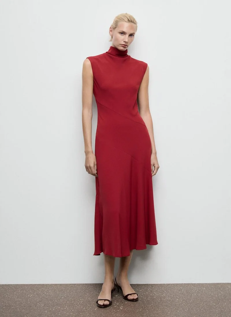 مانجو Sleeveless high-neck dress