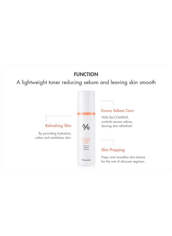 leegeehaam Dr.Ceuracle 5 Alpha Control TonerㅣAcne Treatment with 3.2% 5 Alpha ComplexㅣKorean Dermatology Skin CareㅣSebum Control, Calming, Minimizes Pores  - Image 4