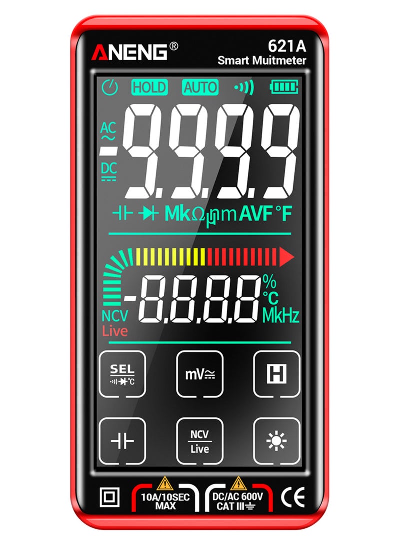 ANENG 621A Touch Screen Intelligent Digital Multimeter 9999 Counts Auto Range Rechargeable Portable NCV Universal Meter Voltmeter Ammeter - Image 1