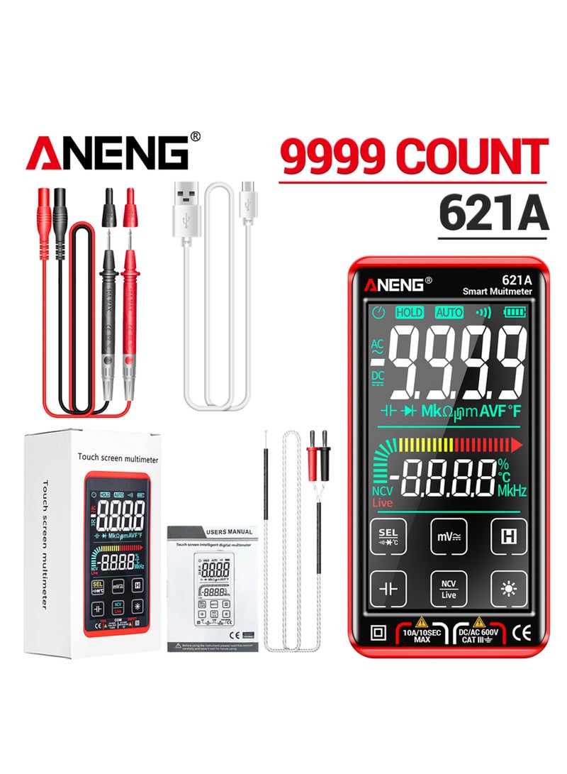 ANENG 621A Touch Screen Intelligent Digital Multimeter 9999 Counts Auto Range Rechargeable Portable NCV Universal Meter Voltmeter Ammeter - Image 2