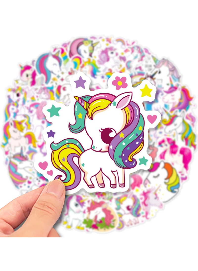 قوس قزح أورينبو 50 قطعة من ملصقات الكرتون المقاومة للماء لأجهزة الكمبيوتر المحمول والهاتف وزجاجة وحقيبة السفر ودفتر القصاصات وملصقات يونيكورن اللطيفة وملصقات يونيكورن للنساء وملصقات للبالغين وملصقات أصدقاء قوس قزح وملصقات كاواي - Image 4