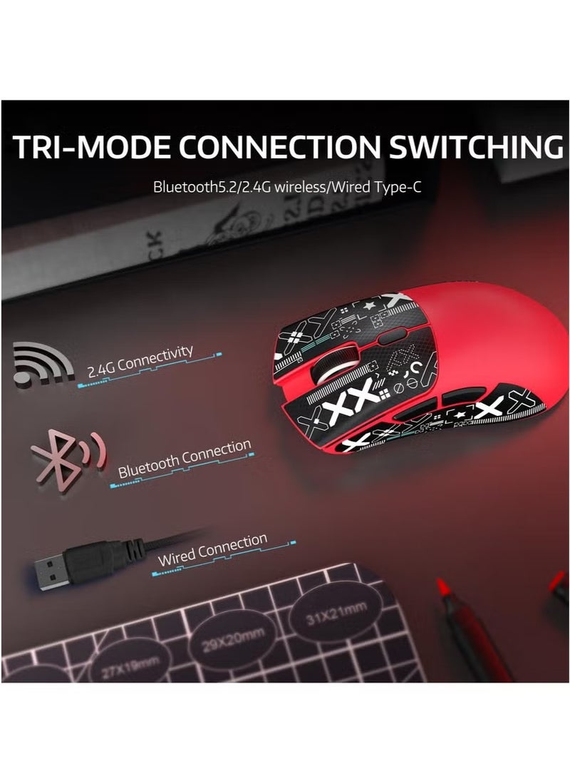 Attack Shark R1 59g Ultra-Light Gaming Mouse - Wireless/Wired (Bluetooth + 2.4G), 18000 max DPI, 65H Battery with Braid Cable - Image 3