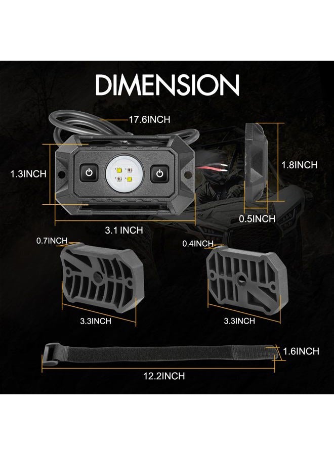 Rfroad Lighting UTV Dome Light, Rfroad lighting 12v Universal Roll Bar Mount Led Light UTV Interior Dome Light Utility Roll Cage Dome Light Map Light For UTV ATV Polaris RZR Can-Am Truck Golf Cart SXS Cab - White/Red - Image 4
