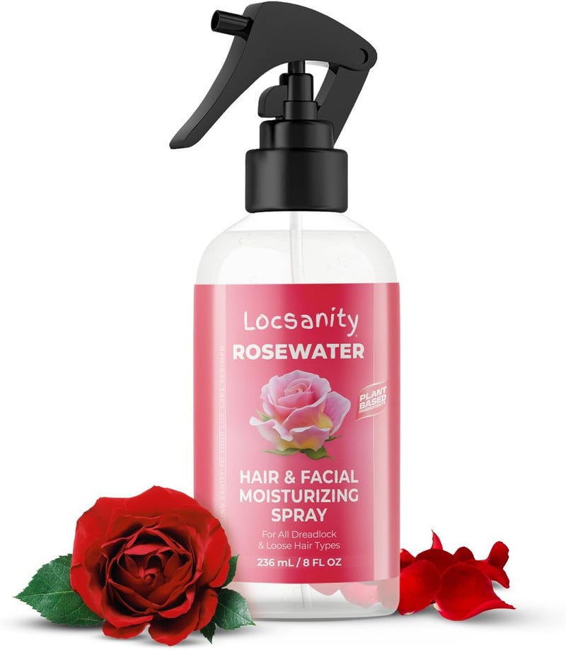 Locsanity Pure Rosewater Hair and Facial Daily MoisturizingRefreshing Spray