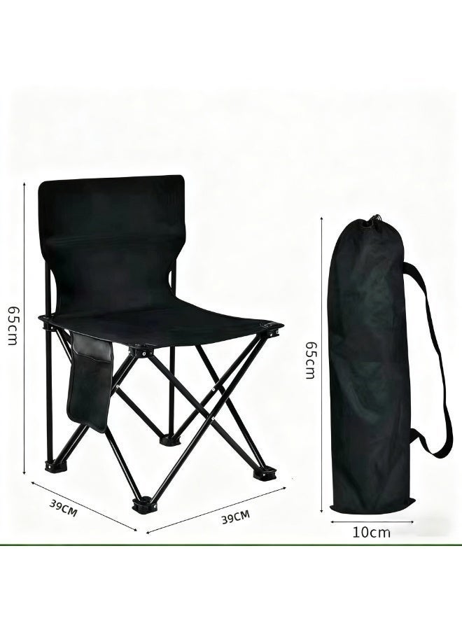 Folding Chair Camping Chair Ourdoor with Carrying Bag,BIG SIZE 65*39*39 CM  Lightweight Portable Butterfly Chair with 1 Side Pocket, Multi-Purpose Beach Chair for Fishing, Picnic, BBQ, Hiking Travel, Beach - Image 1