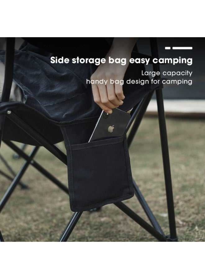 Folding Chair Camping Chair Ourdoor with Carrying Bag,BIG SIZE 65*39*39 CM  Lightweight Portable Butterfly Chair with 1 Side Pocket, Multi-Purpose Beach Chair for Fishing, Picnic, BBQ, Hiking Travel, Beach - Image 5