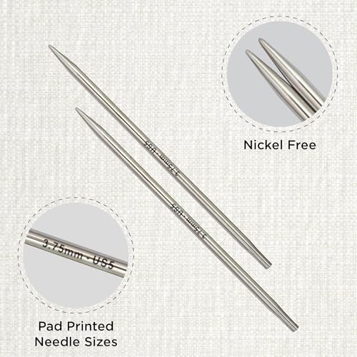 KnitPro Nova Interchangeable Circular Needles 5" (13cm) | US Size 5 (3.75mm) - Image 2