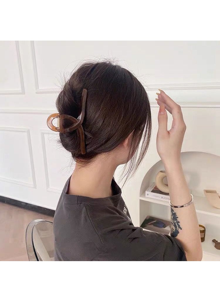 FASHION HOME - Hair Accessories For Thick Medium Thin Curly Hair Elastic Hair Ties Hair Clips Claw Mini Square Claw Clip - Image 1
