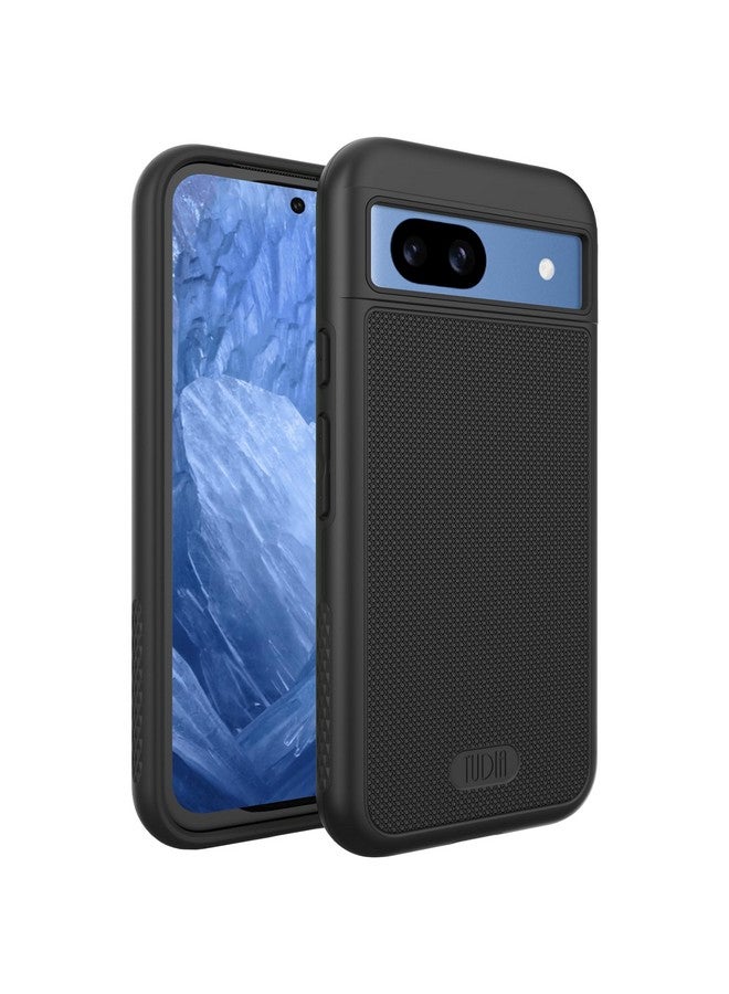 توديا جراب TUDIA MergeGrip [درجة عسكرية] مصمم لهاتف Google Pixel 8a (2024) - [تم اختباره ضد السقوط] جراب حماية مزدوج الطبقات مقاوم للصدمات وقوي ومتين للهاتف - أسود غير لامع - Image 1