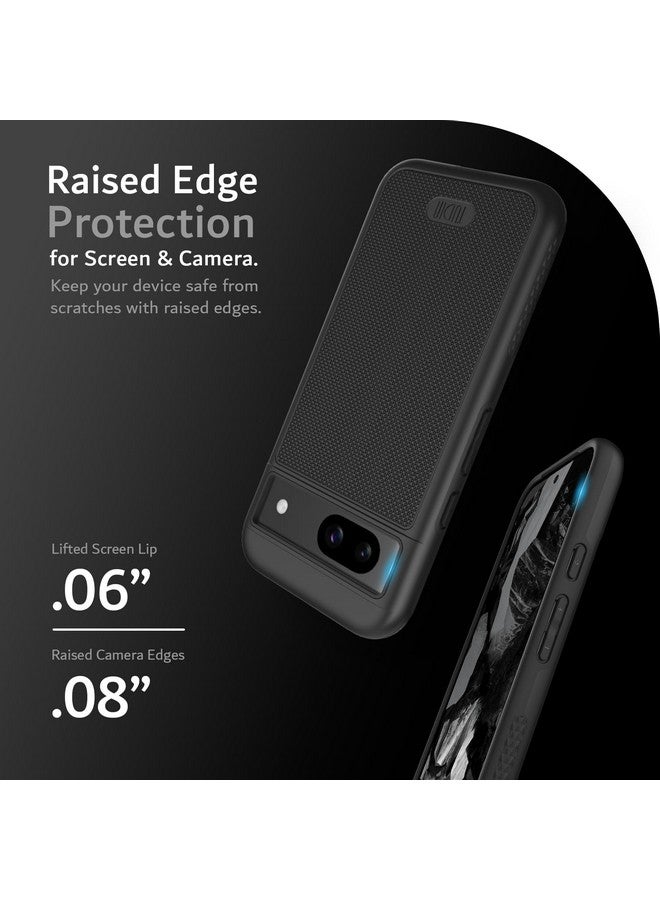 توديا جراب TUDIA MergeGrip [درجة عسكرية] مصمم لهاتف Google Pixel 8a (2024) - [تم اختباره ضد السقوط] جراب حماية مزدوج الطبقات مقاوم للصدمات وقوي ومتين للهاتف - أسود غير لامع - Image 5