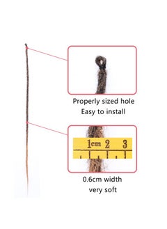 Leeven 24 Inch Thin Synthetic Dreadlock Extensions 40 Strands Se Hippie Dreads Chocolate Brown Handmade 0.6 Cm Width Loc Extensions Reggae Style Crochet Braiding Hair For Women And Men 4  - Image 4