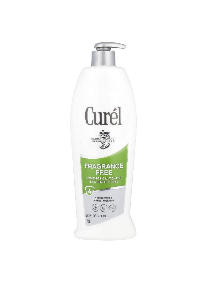Curel, Comforting Lotion for Dry, Sensitive Skin, Fragrance Free, 20 fl oz (591 ml) - Image 1