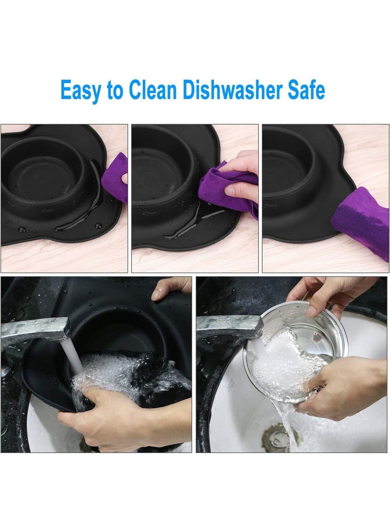 اي 2 سي وعاء حيوان أليف من الفولاذ المقاوم للصدأ S2C، وعاء طعام وماء مضاد للانزلاق للقطط، ملحقات القطط، صحن القط، وعاء طعام للكلاب، ملحقات الكلاب (الحجم الصغير) - Image 4