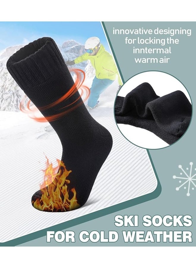 RATSAW 3 Pairs Wool Socks Thermal Socks For Men Women Warm Winter Extra Thick Insulated Crew Boot Socks Cold Weather Heated Ski Sock - Image 4
