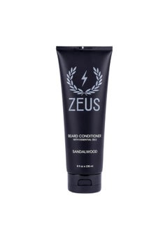 Zeus Beard Conditioner Wash, Cleansing & Moisturizing Beard Wash with Green Tea & Natural Ingredients to Soften Beard – 8 oz. (Made in USA) Sandalwood  - Image 1