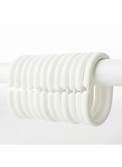 CHANDER Chander Shower Curtain Plastic Rings Pack of 48 Pcs with Glossy Finish  - Image 1