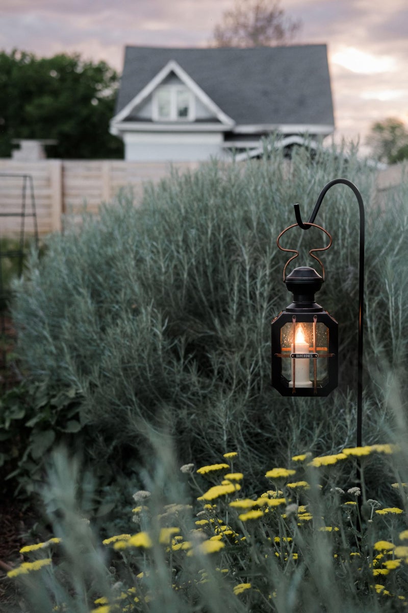 Barebones Box Candle Lantern â€“ Vintage Steel & Glass Lantern for Indoor & Outdoor Use â€“ Magnetic Doors, Hanging Handle & Replaceable Windows for Patio, Garden & Home Ambiance (Candle Not Included) - Image 5