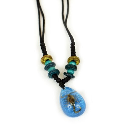REALBUG Gold Scorpion Necklace Blue - Image 1