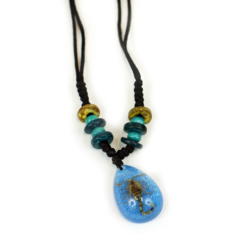 REALBUG Gold Scorpion Necklace Blue - Image 2