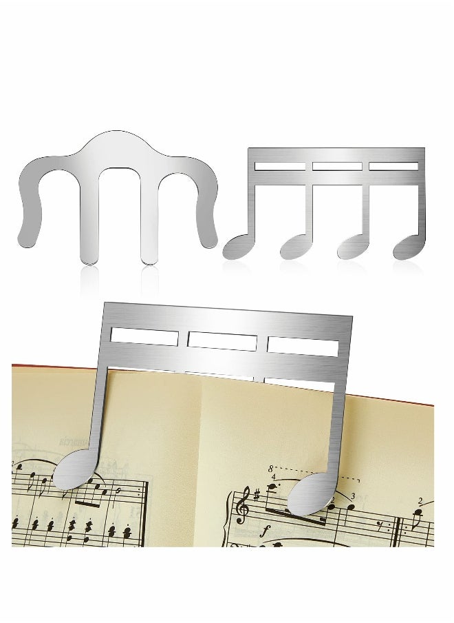 Generic Metal Music Book Clip and Page Holder, Silver Book Clip for Reading, Piano Sheet Music Holders Sheet Music Holders for Piano, Keyboard, Stands, and Books  - Image 1