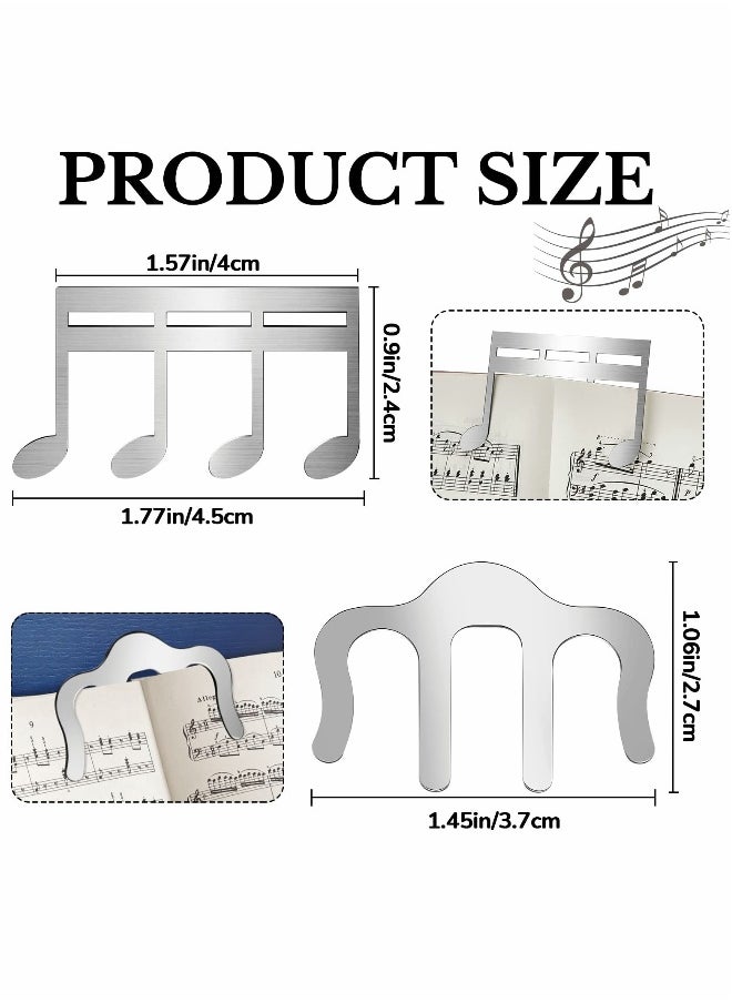 Generic Metal Music Book Clip and Page Holder, Silver Book Clip for Reading, Piano Sheet Music Holders Sheet Music Holders for Piano, Keyboard, Stands, and Books  - Image 2