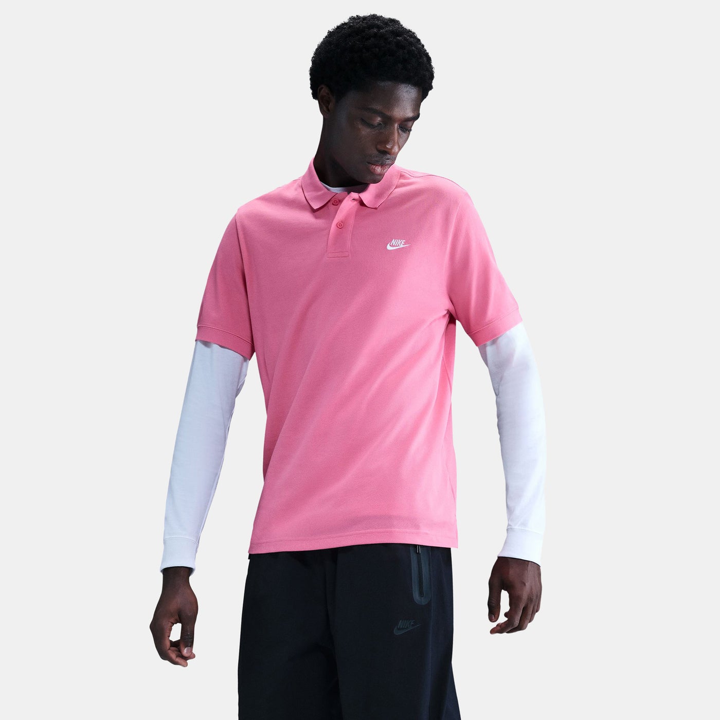 nike pink polo mens