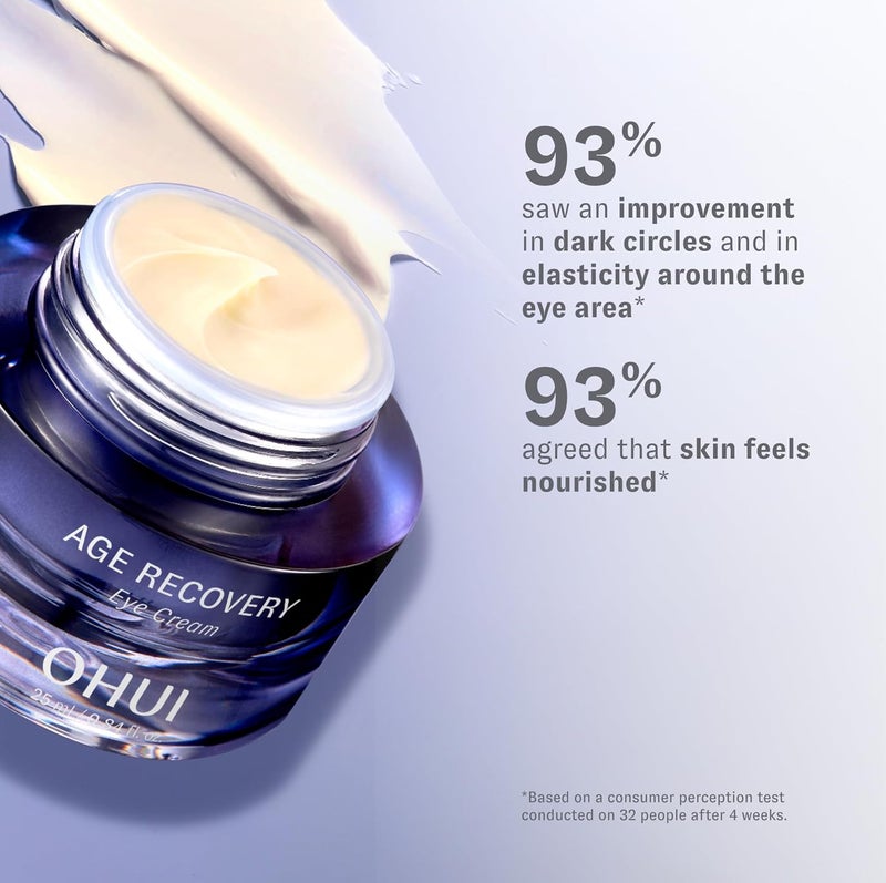O HUI OHUI Age Recovery Eye Cream Korean Skin Care Moisturizing Eye Treatment with Collagen Peptides Visibly improves Firmness Wrinkles and Dark Circles - Image 4