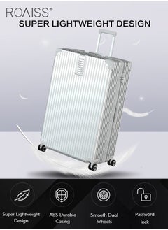 roaiss Minimalist Retro Large Capacity Suitcase Unisex Universal Wheel Trolley Case for Men and Women Lightweight Carry on Anti-Collision Hardshell Password Luggages for Travel or Business Trip  - Image 5