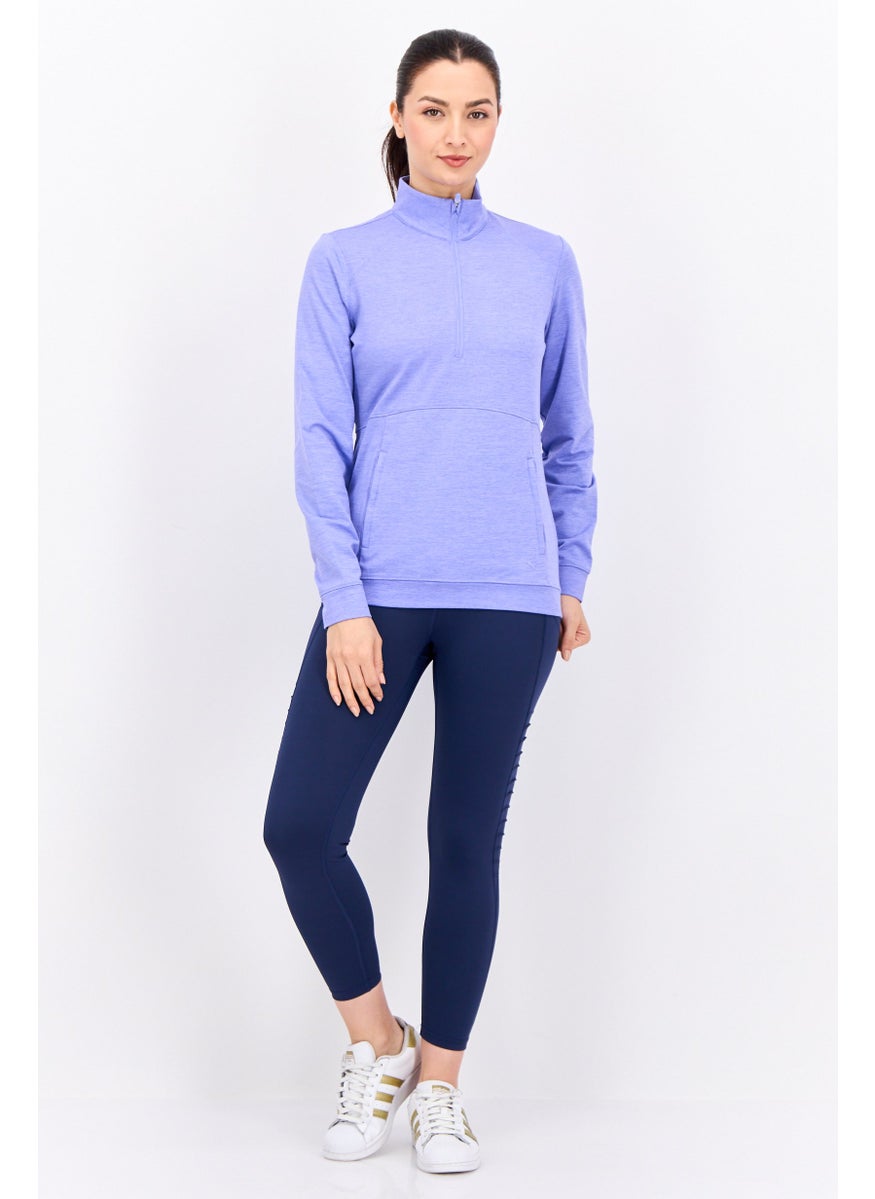 PUMA Women Sportswear Fit Long Sleeve Golf 1/4 Zip Sweatshirts, Lavender  - Image 4