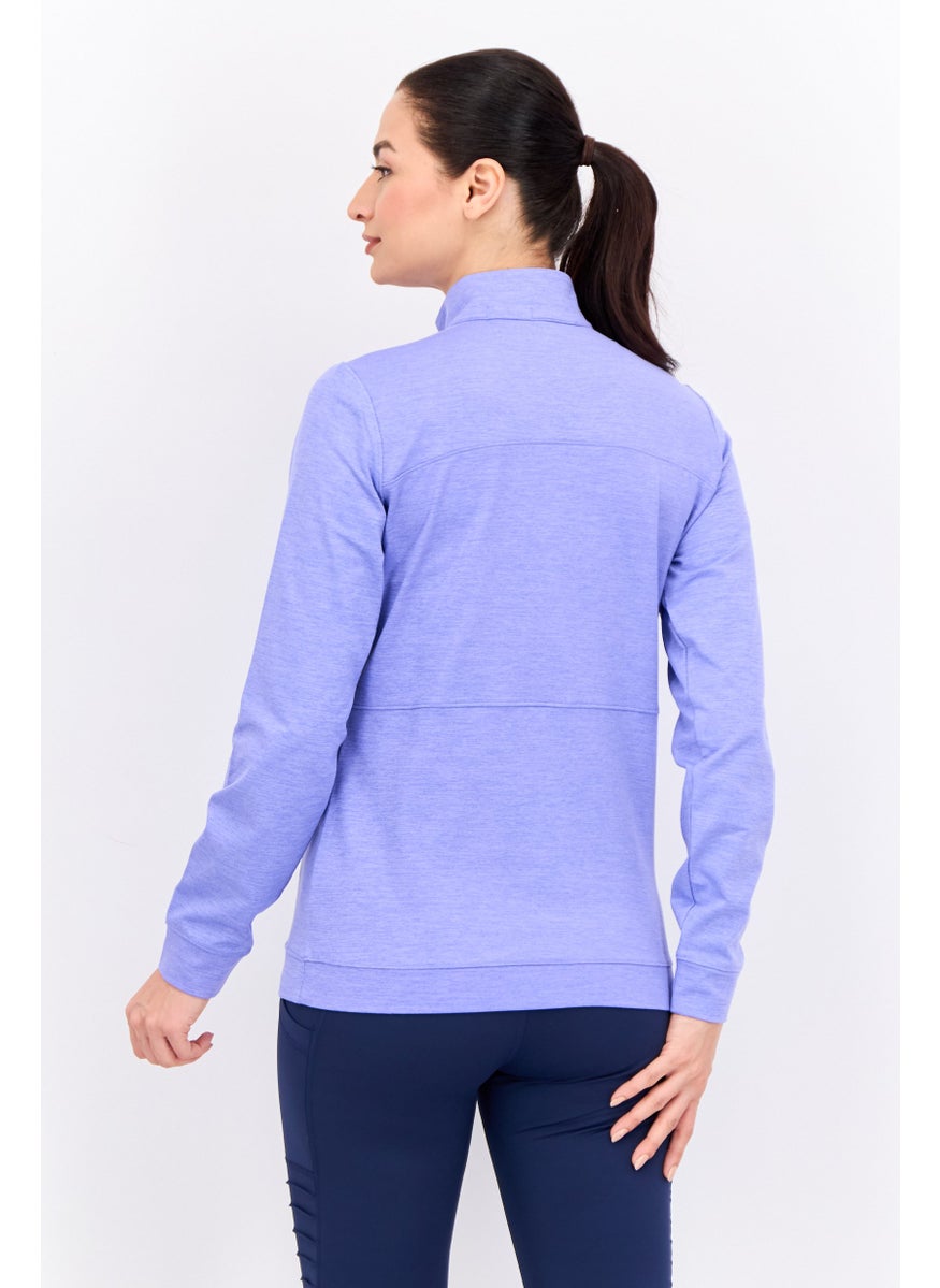 PUMA Women Sportswear Fit Long Sleeve Golf 1/4 Zip Sweatshirts, Lavender  - Image 3