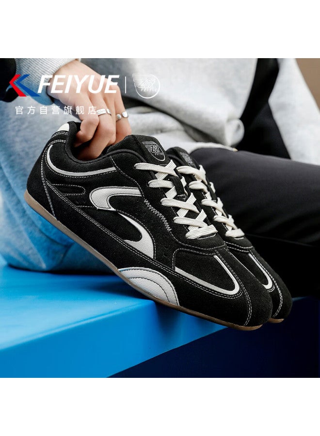 Feiyue Official Men's Sneakers Spring New Casual Shoes Black Beige Size 40