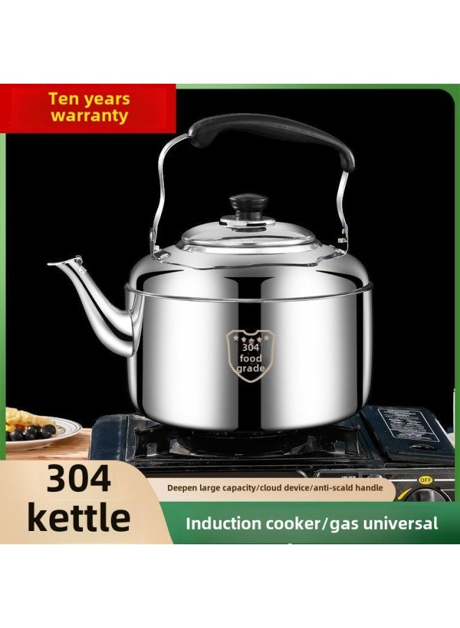 304 Stainless Steel Whistle Large Capacity Kettle Gas Household Kettle Open Flame Kettle Gas Electric Wholesale-Color:Extra Thick 304 Ten-year Warranty-Capacity:5l Healthy Drinking Water, Hold 4kg Water, About 4 People  - Image 2