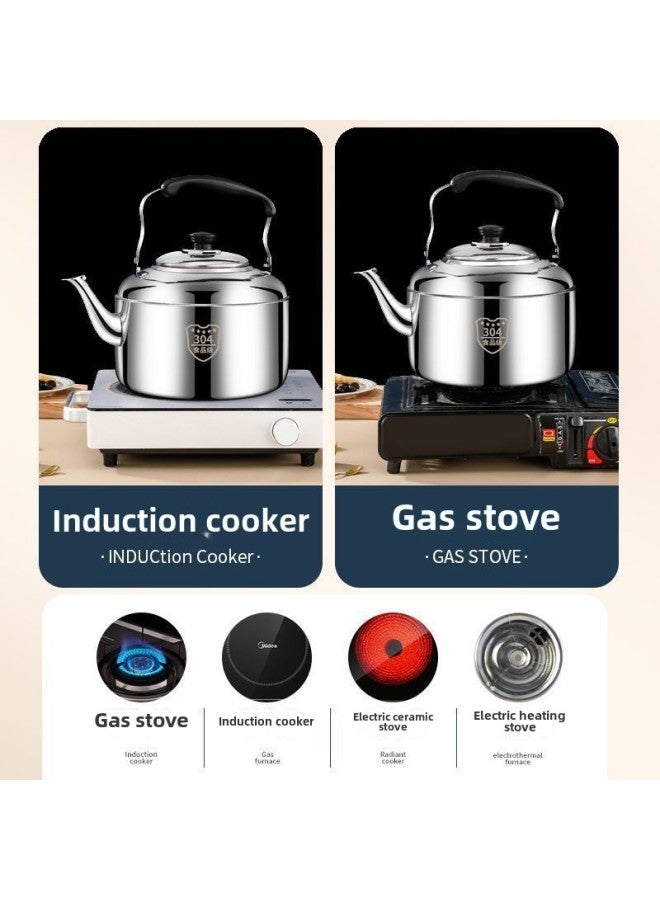 304 Stainless Steel Whistle Large Capacity Kettle Gas Household Kettle Open Flame Kettle Gas Electric Wholesale-Color:Extra Thick 304 Ten-year Warranty-Capacity:5l Healthy Drinking Water, Hold 4kg Water, About 4 People  - Image 5