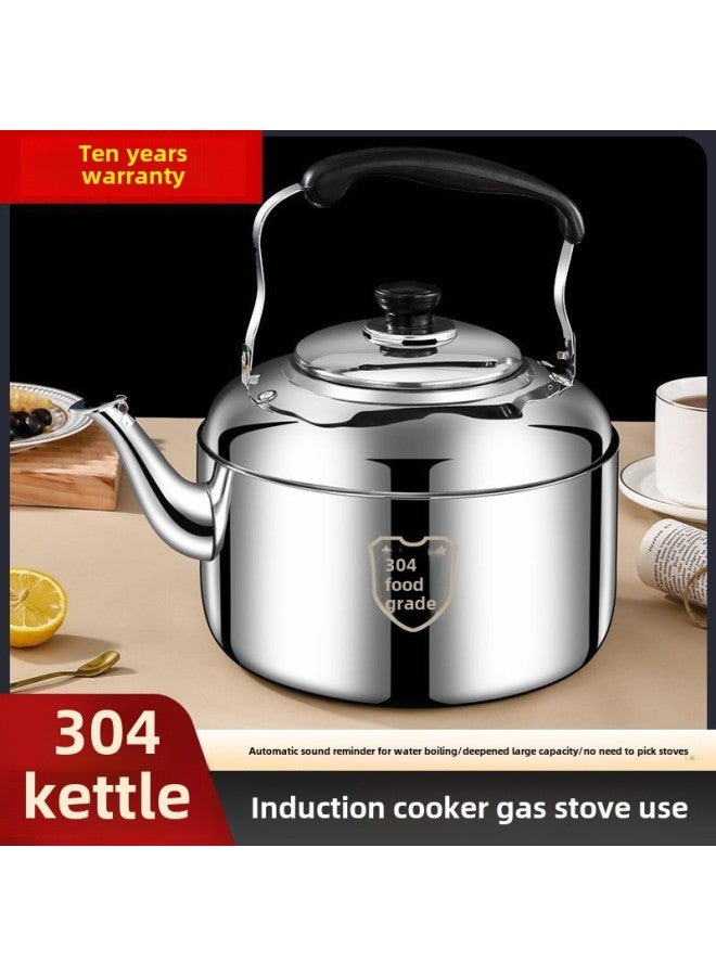 304 Stainless Steel Whistle Large Capacity Kettle Gas Household Kettle Open Flame Kettle Gas Electric Wholesale-Color:Extra Thick 304 Ten-year Warranty-Capacity:5l Healthy Drinking Water, Hold 4kg Water, About 4 People  - Image 4