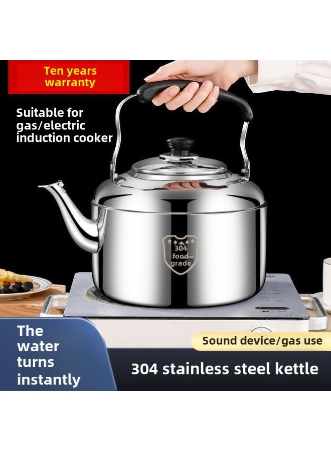 304 Stainless Steel Whistle Large Capacity Kettle Gas Household Kettle Open Flame Kettle Gas Electric Wholesale-Color:Extra Thick 304 Ten-year Warranty-Capacity:5l Healthy Drinking Water, Hold 4kg Water, About 4 People  - Image 3