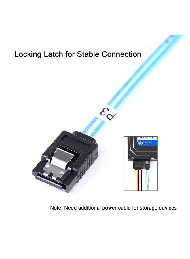 ADCAUDX كابل SATA-III-1م، 4 قطع/مجموعة- SATA-6Gbps HDD-SDD بديل كابل البيانات لخادم كمبيوتر بيتكوين SSD HDD محركات CD DVD RAID (3.3 قدم) - Image 3