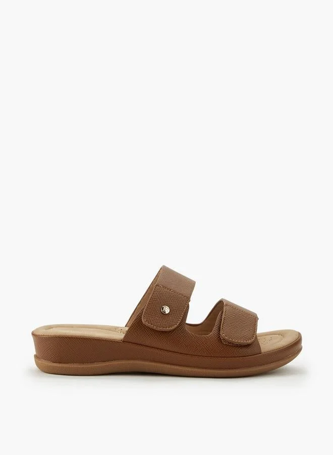 Flora Bella By Shoexpress Flora Bella Women Textured Hook And Loop Strap Sandals