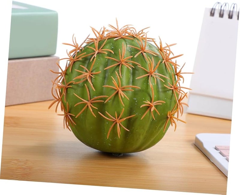 Mini Cactus Car Antenna Toppers 2pcs Green Artificial Cactus Decor Vehicle Roof - Image 3
