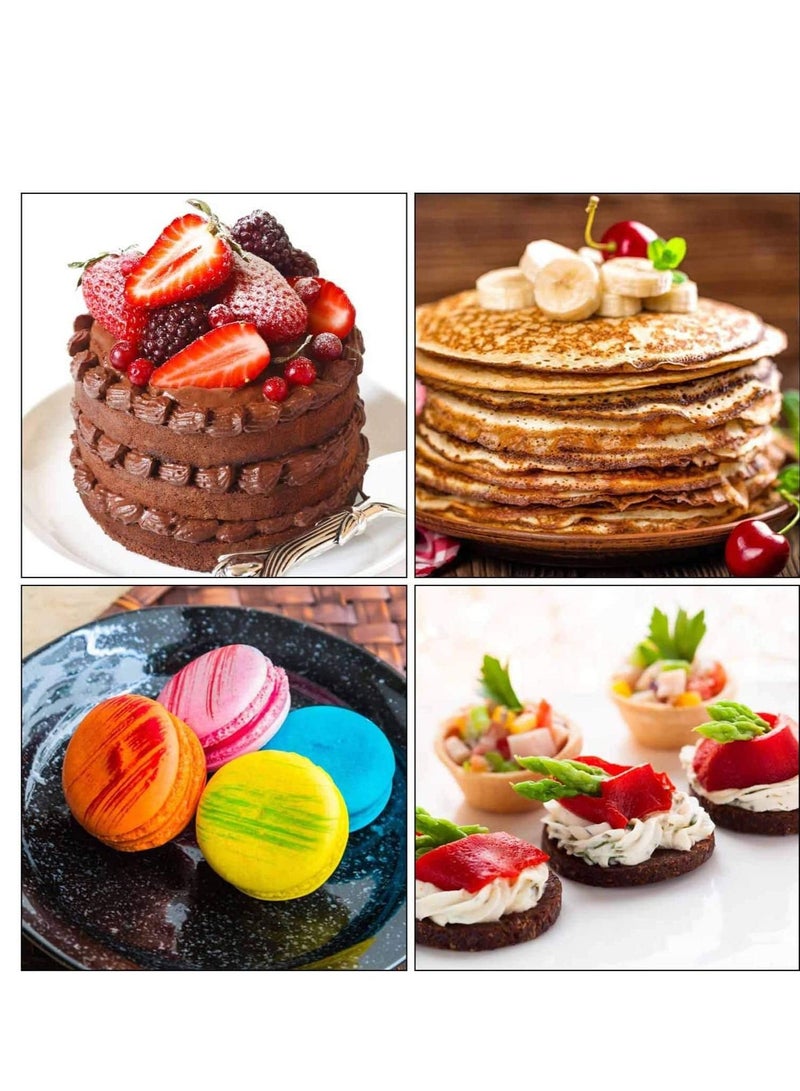 قوالب موس دائرية من الفولاذ المقاوم للصدأ لتزيين الكيك على شكل دائرة، 8 قطع - Image 5