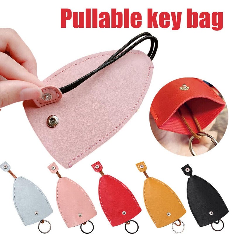 Pekos Protective Pull Out Key Case, Wink Key Holder, Car Key Holder for Keychain, PU Leather Waterproof Key Case (Pack of 2) - Image 5