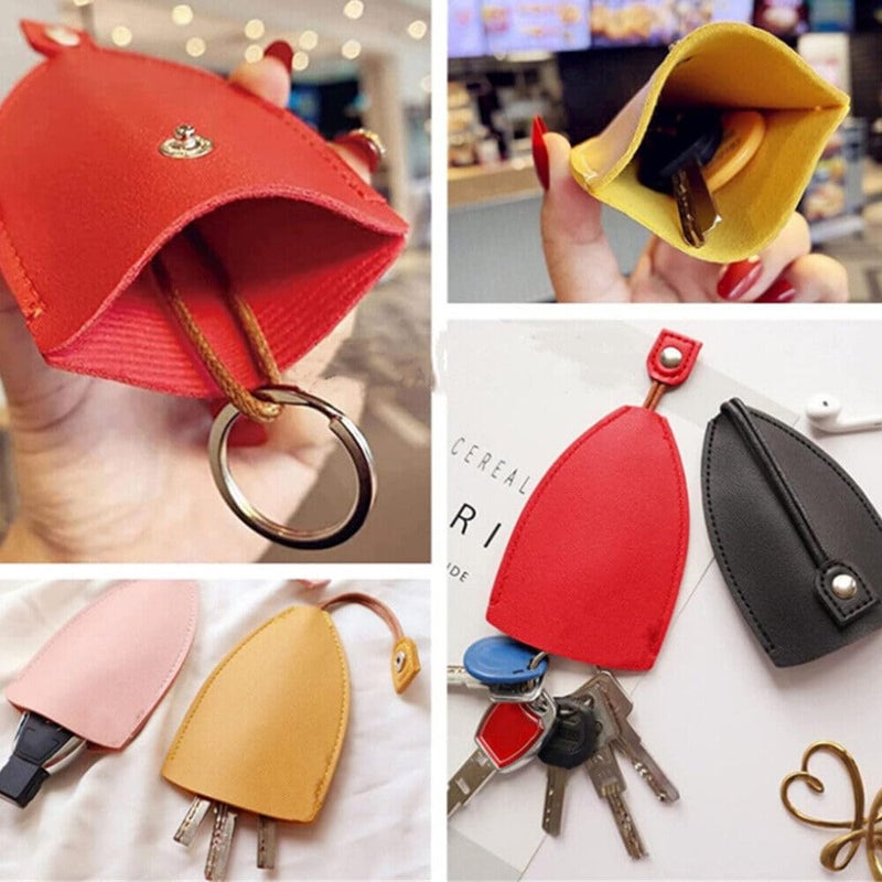 Pekos Protective Pull Out Key Case, Wink Key Holder, Car Key Holder for Keychain, PU Leather Waterproof Key Case (Pack of 2) - Image 4