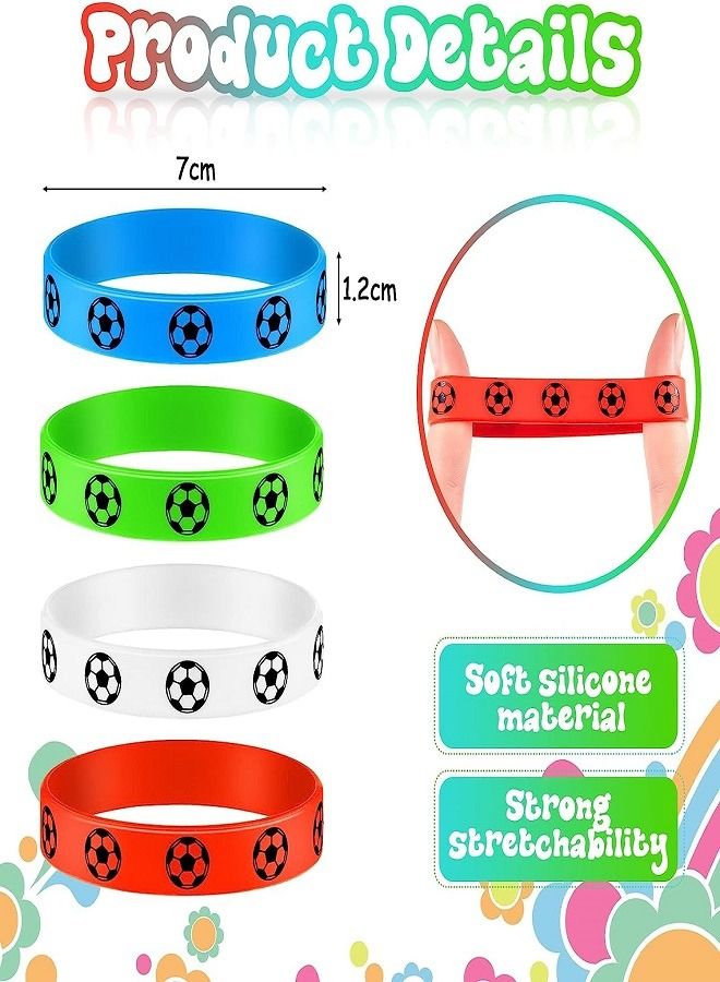 DecoLoral DECOR ME Football Party Favors  Gift Set  Return Gift Set Slap Bracelet Keychain Soccer Tattoos Soccer Toy Whistle Sports Party Favors for Football Lovers - Image 4